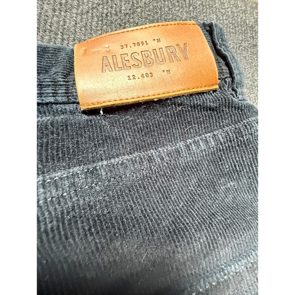 Alesbury Corduroy Relaxed Straight Pants Mens 35x30 Black - Picture 10 of 10